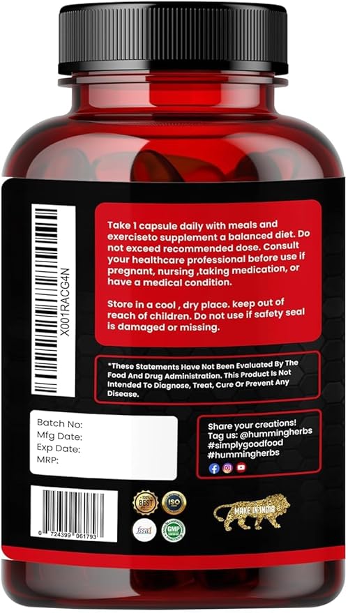 Ginkgo Biloba & Korean Ginseng Supplement – 700mg with Siberian Eleuthero Supports Brain Function, Energy, & Immune – 90 Capsules