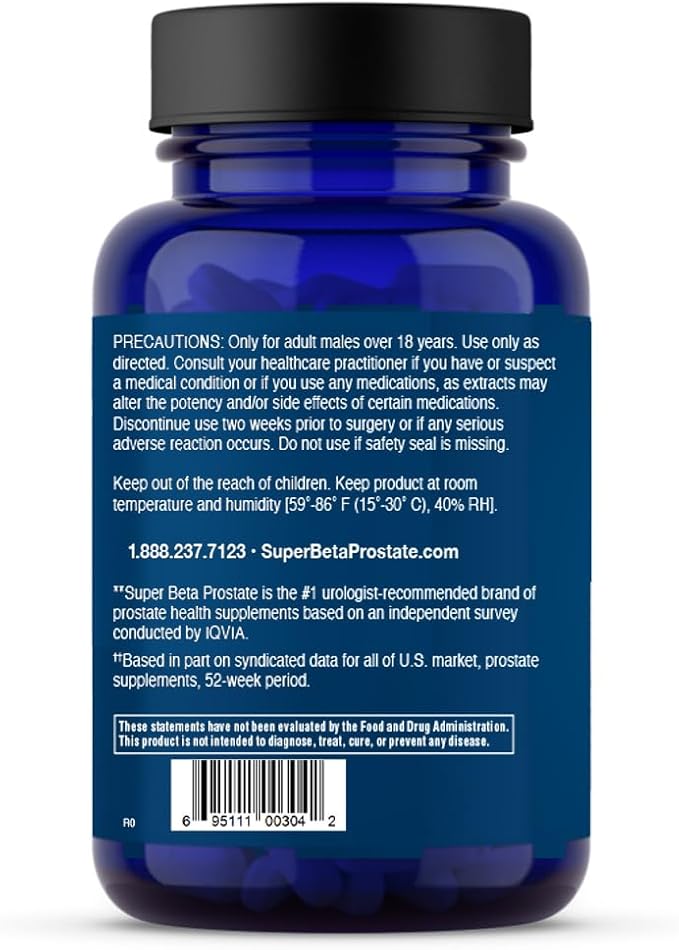 Max - Advanced Saw Palmetto Prostate Support Supplement for Men's Health, 60ct