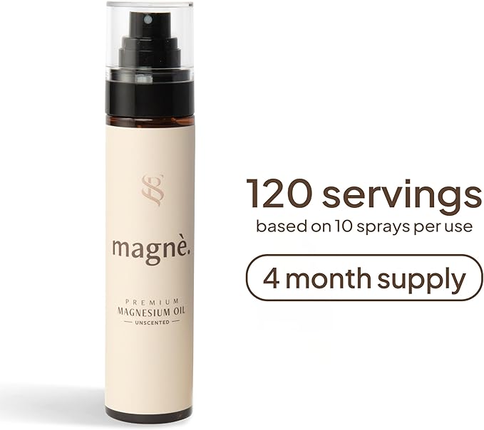 Topical Magnesium Spray for Women - Unscented 4fl.oz Magnesium Mist Oil Organic - Pure Magnesium Oil for Sleep and Anxiety - Liquid Magnesium Chloride Spray for Feet, Body & Pain Relief