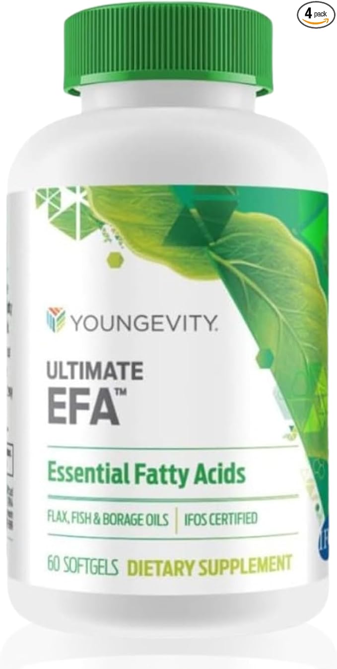 Youngevity Ultimate EFA - 60 Soft GELS, 4 Pack