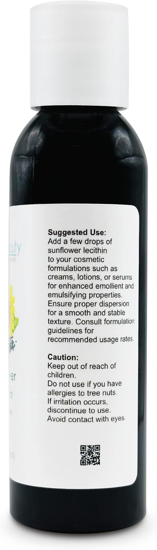 SUNFLOWER LECITHIN Liquid Oil | Cold Pressed Unrefined | USP Grade Unbleached 100% Pure Natural Sunflower Lecithin Oil | Skin Moisturizer, Soap Making, Lotion | 4 fl oz