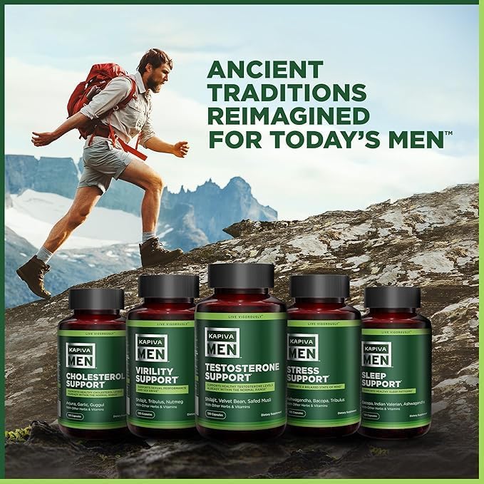 Cholesterol Support Supplement with Arjuna, Garlic, Guggul, Male Vigor Blend, and Other Herbs and Vitamins, Supports Normal Cholesterol Levels, 30 Day Supply, 60 Capsules