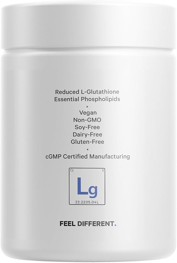 Codeage Liposomal Glutathione 1000 mg Supplement, High-Potency Reduced L-Glutathione - Liposomal Delivery - Phospholipids - Non-GMO, Gluten-Free - 60 Capsules