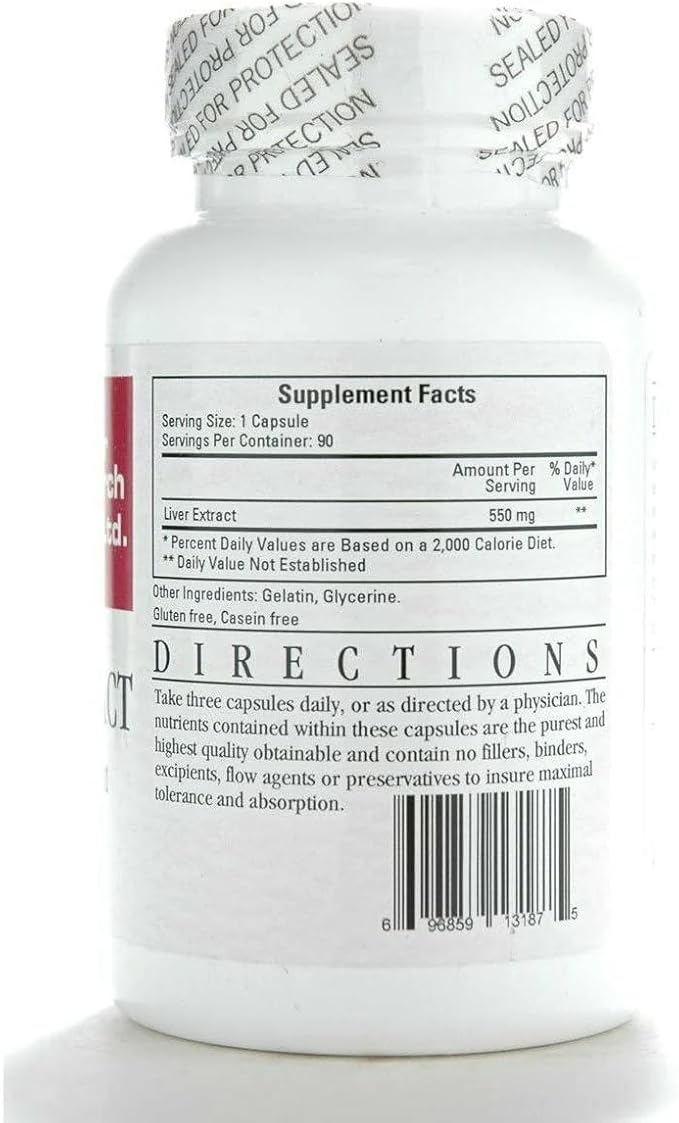 Ecological Formulas Liver Extract Lyophilized 90cp