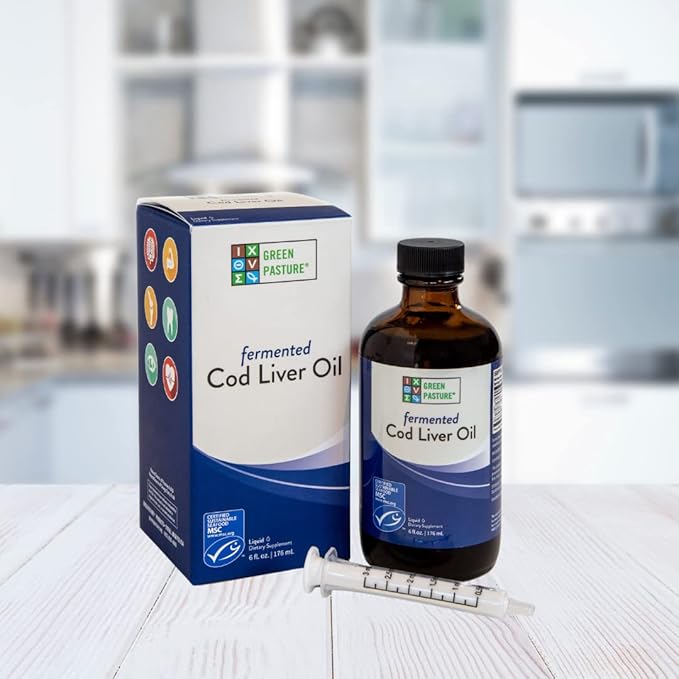 Green Pasture - Fermented Cod Liver Oil Liquid -6 fl. oz. - Unflavored