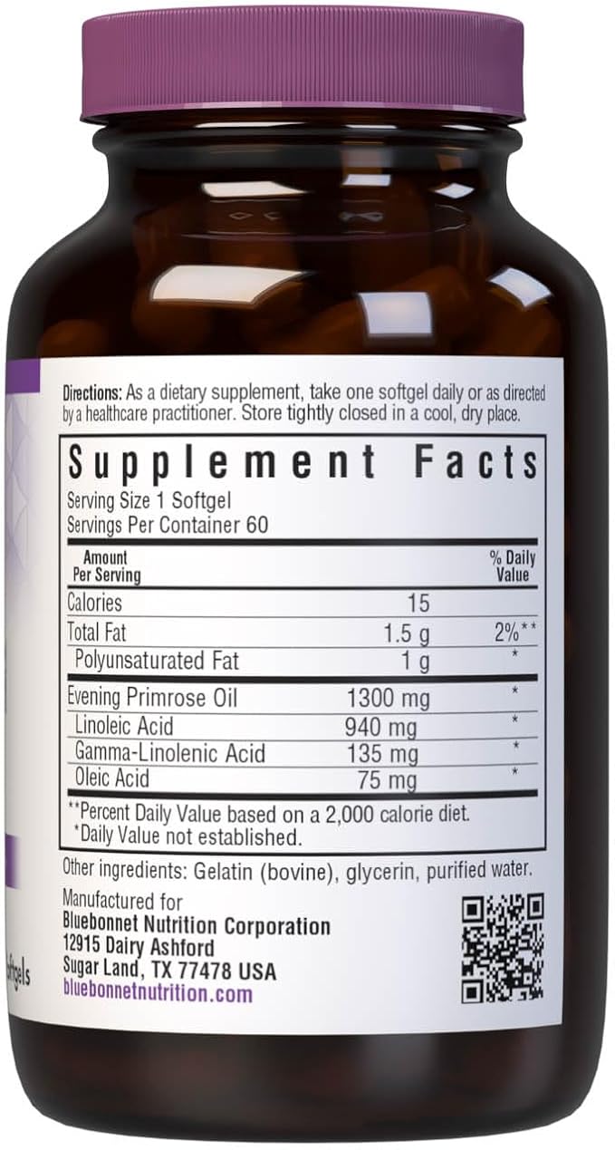 BLUEBONNET NUTRITION EVENING PRIMROSE OIL 1300 mg