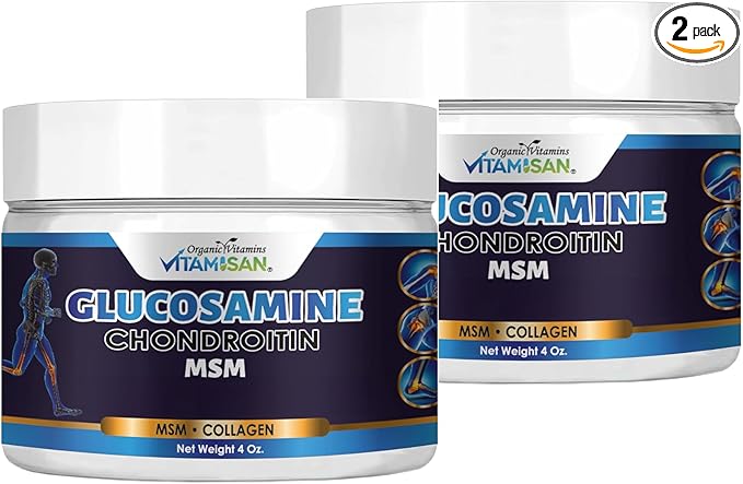 Glucosamine Chondroitin MSM Collagen and Arnica Cream 4 OZ 2 Pack