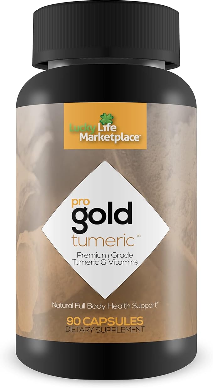 Pro Gold Turmeric - Premium Grade Turmeric & Vitamins - Phytonutrient & Antioxidant Rich Formula - Promote Mobility & Joint Health - Support Healthy Immune System - Promote Circulation & Bone Health