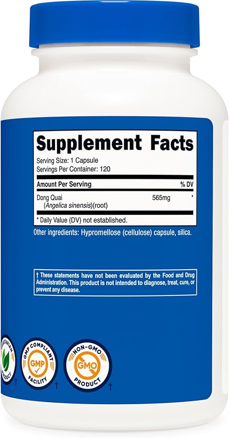 Nutricost Dong Quai 565mg, 120 Capsules - Gluten Free, Non-GMO, Vegetarian Capsules - Angelica Sinensis