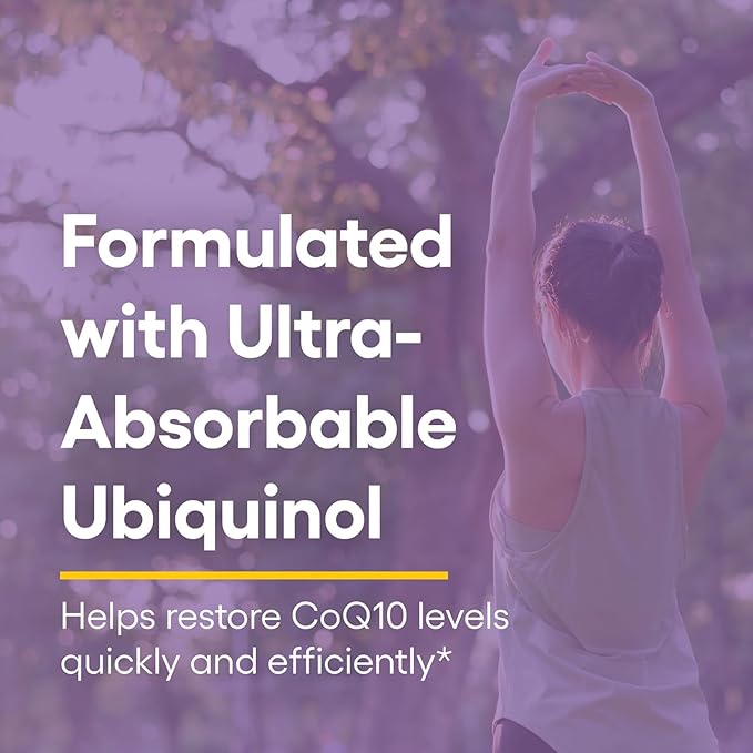 Natural Factors Ubiquinol Active CoQ10 100 mg, High-Absorption Coenzyme Q10 Supplement for Energy, Heart and Cognitive Support, 100mg, 30 Softgels