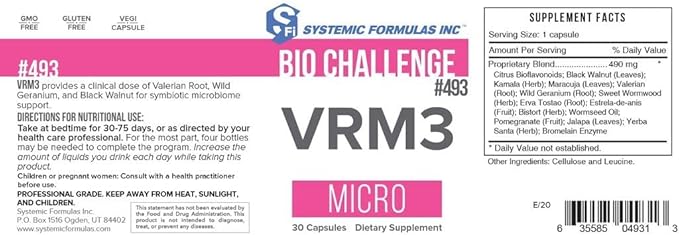 Systemic Formulas Bio Challenge VRM3 30 Capsules