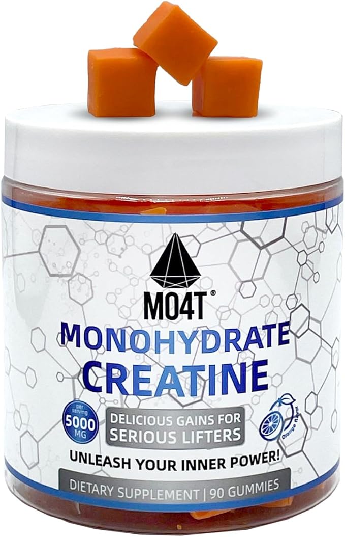 Creatine Monohydrate Gummies 5000 mg for Men & Women, Sugar Free Creatine Gummies- Sugar Free Creatine Gummies Orange Flavor - Gomitas de Creatina sin azucar.