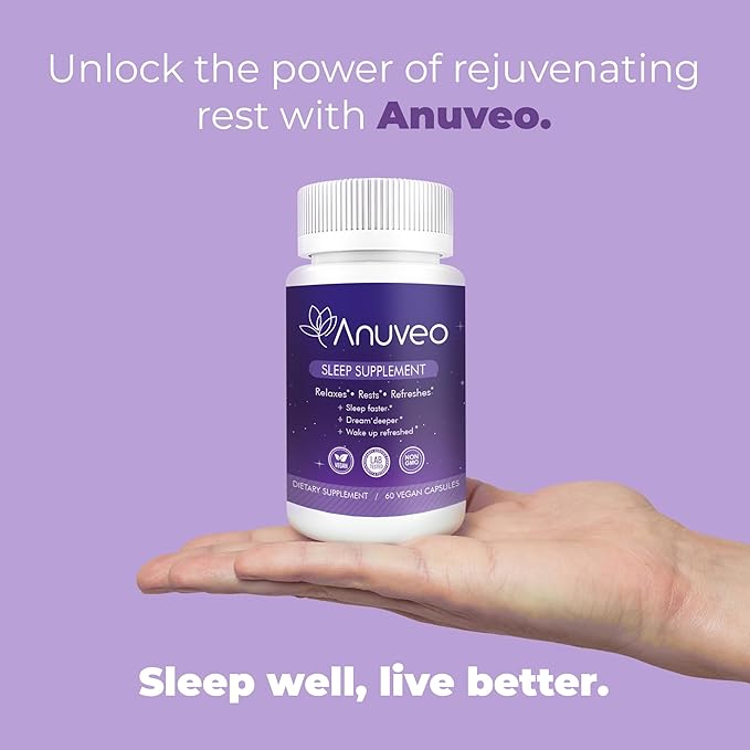 Natural Sleep Aid | Non-Habit Forming | Herbal Sleep Supplement for Better Sleep with Valerian, Melatonin, Magnesium, and Ashwagandha | Sleeping Pills for Adults (60 Vegan Capsules) (Pack of 2)