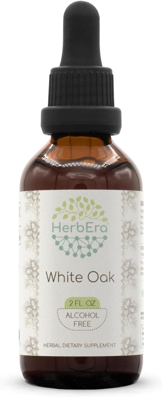 White Oak B60 Alcohol-Free Herbal Extract Tincture, Concentrated Liquid Drops Natural White Oak (Quercus alba) Dried Bark (2 fl oz)