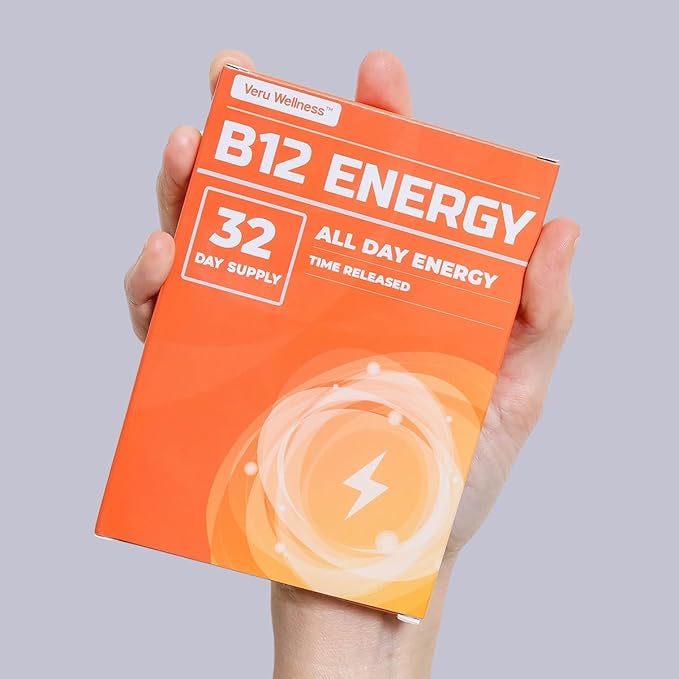 Veru Wellness B12 Energy Patch - Energy, Focus - B12, C, B6, Iron, Guarana and Garcinia Cambogia - External Use only- 32 Count