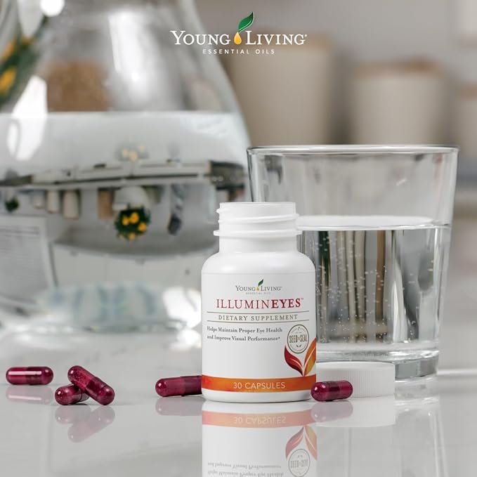 Young Living IlluminEyes - Eye Health Support - Blue Light Protection - Includes Lutein & Zeaxanthin - Helps Reduce Eye Strain - Vitamins A & C - Vision Care - 30 ct