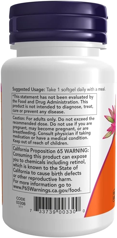 NOW Foods, Vitamin A, 10,000 IU, 100 Softgels