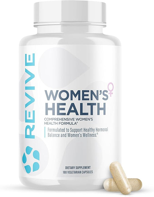 Revive MD Hormone Balance for Women - Hormone Support with Myo-Inositol, Chaste Berry, DIM, Vitamin C & E and Evening Primrose Oil - Women's Health Supplements for Hormonal Balancing - 180 Capsules