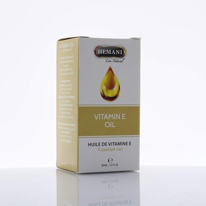 HEMANI Vitamin E Oil 30mL (1 FL OZ) - 100% Edible Oil - Essential Fatty Acid Dietary Supplement