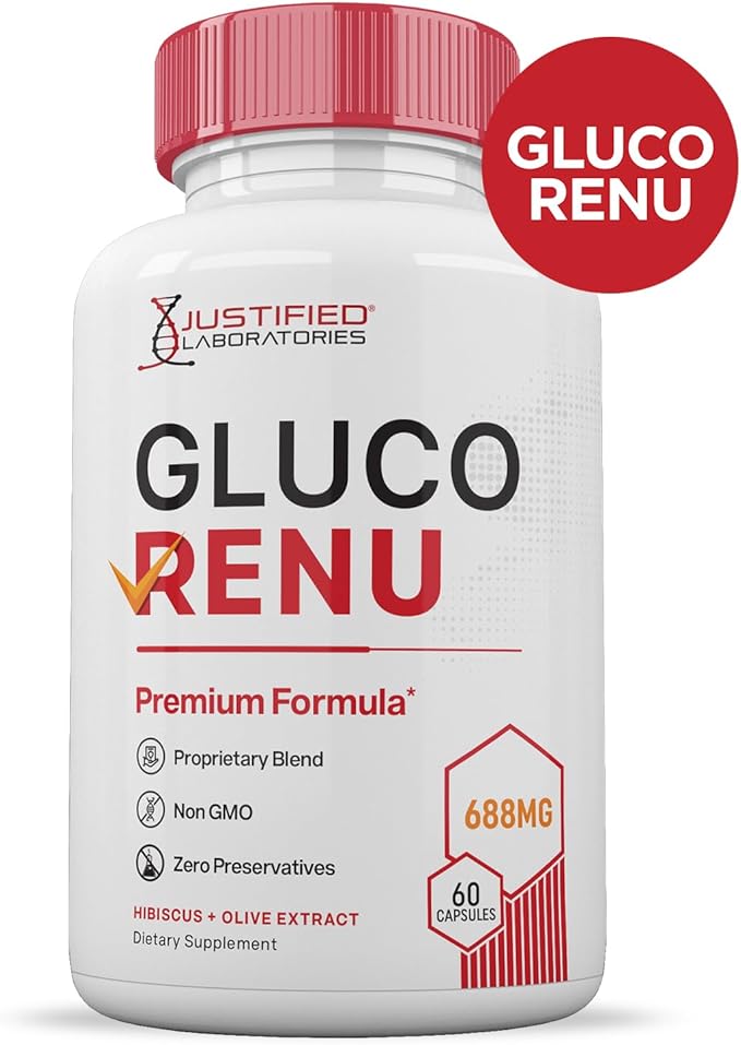 (10 Pack) Gluco Renu 688MG Glyco Support Pills Premium Formula Gluo Renew Glycogen Support Formulated Hawthrone Hibiscus Garlic Junpier Powder Olive Green Tea Extract 600 Capsules