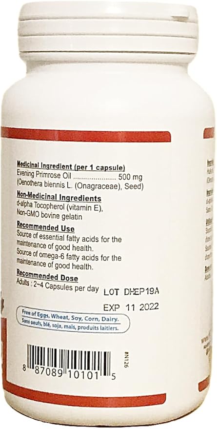 Evening Primrose Oil Omega-6 & GLA 500mg 200Softgels