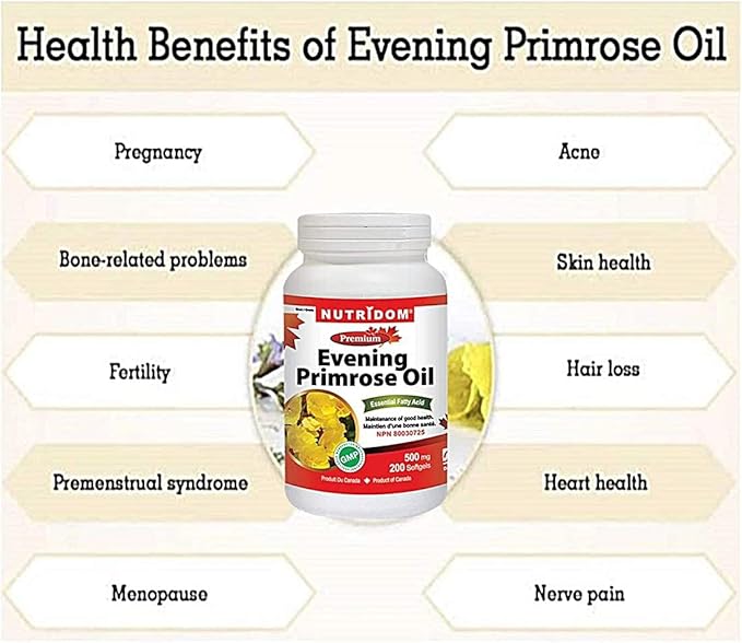 Evening Primrose Oil Omega-6 & GLA 500mg 200Softgels