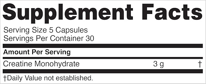 Nugenix Essentials Premium Creatine Monohydrate Pills Capsules Supplement, 3000mg, 150 Capsules