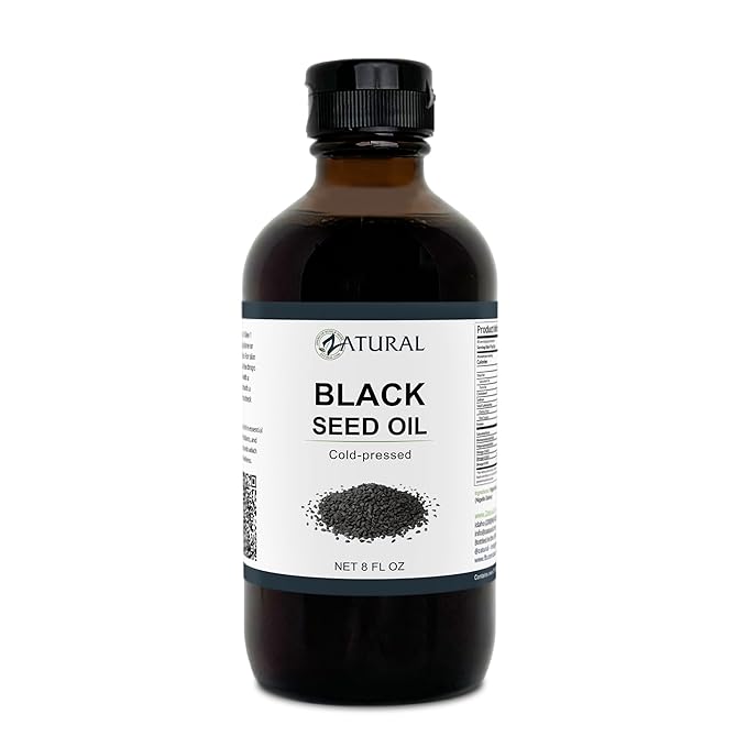 Zatural Black Seed Oil Nigella Sativa Cold Pressed Cumin Oil Digestion, Skin, Brain, Immune, Joints & More (8 Fl Oz)