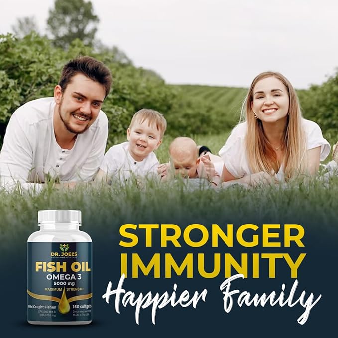 Fish Oil Omega 3 - No Fishy Burp - 150 Softgels - Non GMO - Made in The USA