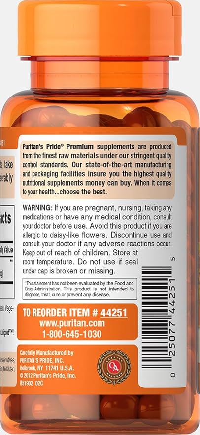 Puritan's Lutigold Lutein 40mg Zeaxanthin 1600 mcg 60 Softgels Free USA Shipping