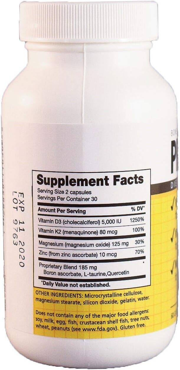 Dr Newtons Naturals PRO - Health Vitamin D Supplement, 5000 iu of Vitamin D3, Vitamin K2 and Magnesium - 60 Capsules