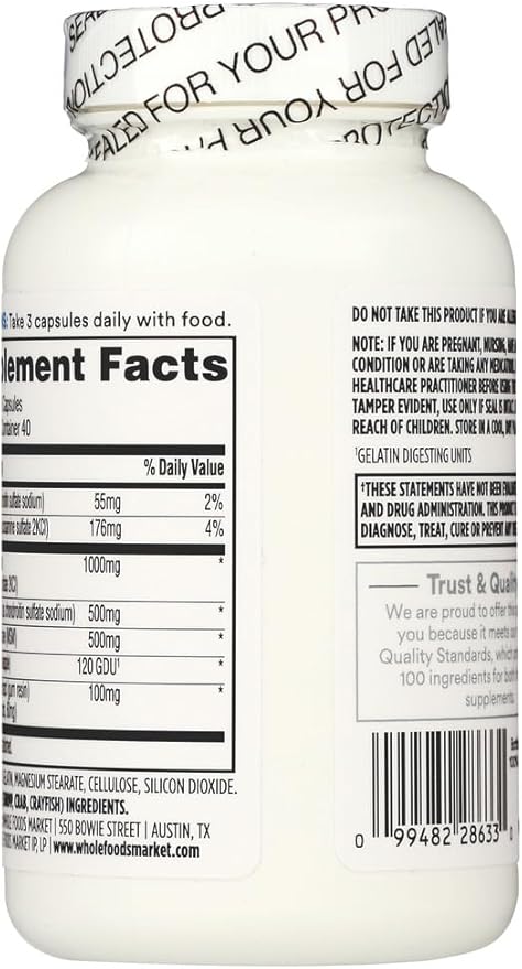 365 by Whole Foods Market, Glucosamine, Chondroitin & MSM, 120 Capsules