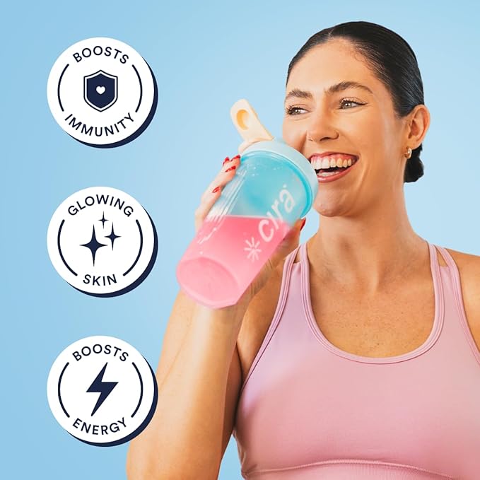 Cira Hydration Powder (45 Servings) - Electrolyte Drink Mix with Himalayan Salt for Dehydration Relief and Recovery - Strawberry Margarita