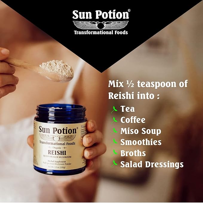 Sun Potion Reishi Mushroom Powder (Organic) - (100g)