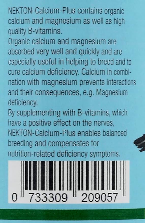 Nekton Calcium Plus - Calcium with Magnesium & Vitamins, White, 330g/11.64 oz
