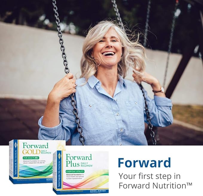 Dr. Whitaker's Forward Plus Daily Regimen - Comprehensive Multivitamin Supplement Supports Optimal Energy, Strength, Vitality, and Stamina - 60 Packets (30-Day Supply)