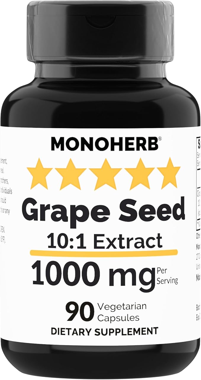 Grape Seed Extract 1000 mg - 90 Vegetarian Capsules