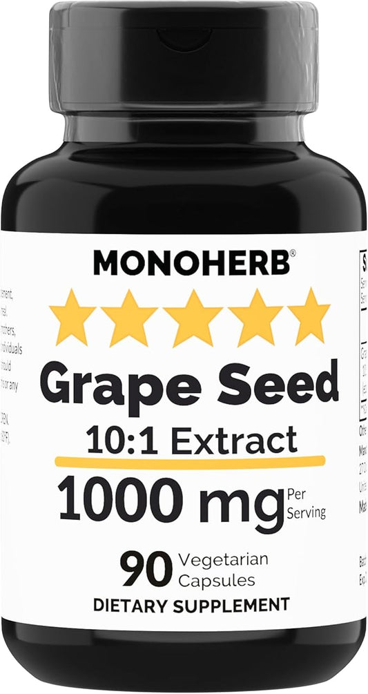 Grape Seed Extract 1000 mg - 90 Vegetarian Capsules
