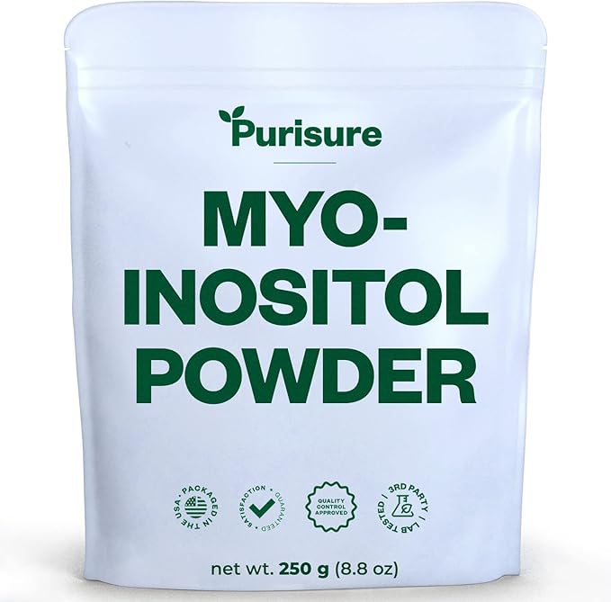 Myo-Inositol Powder, 250g, Fertility, Hormonal Balance and Ovarian Support, Pure Inositol Powder, Myo Inositol Supplement to Support Energy and Brain Wellness, Vegan, Non-GMO, 500 Servings