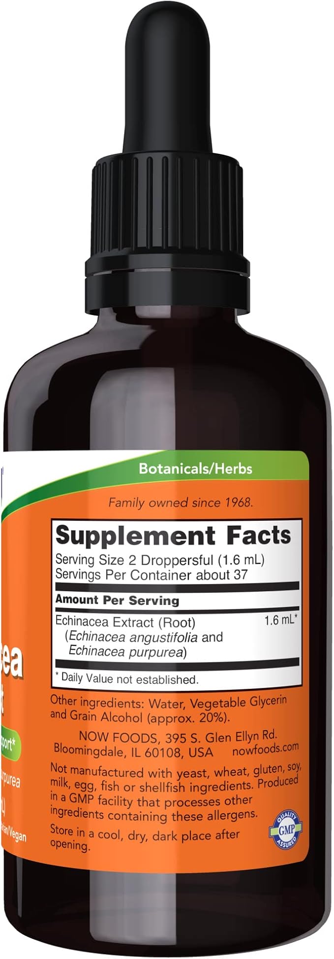NOW Foods Supplements, Echinacea Extract Liquid with Dropper, Immune System Support*, 2-Ounce