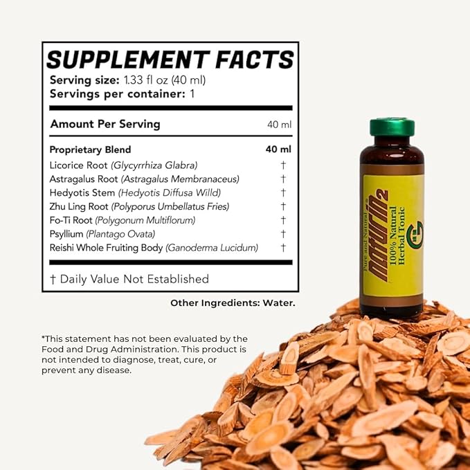 Herbal Immune Support & Adaptogen Drink - 6 Vials (40ml) | 30 Years of Herbal Wellness for Vitality, Energy & Digestive Health - Licorice Root, Astragalus, Hedyotis, Reishi Mushroom Extract
