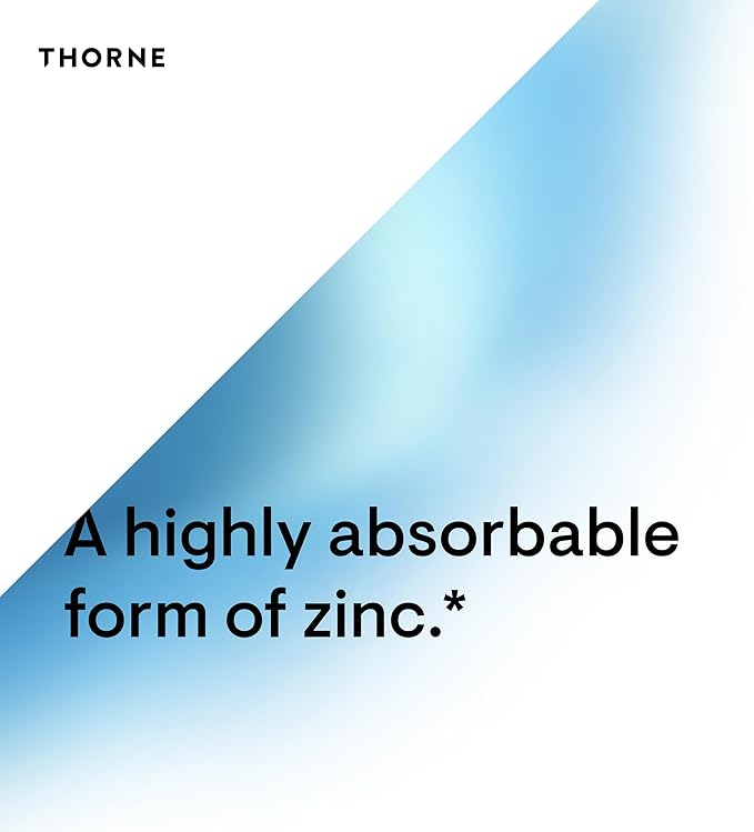 THORNE Zinc Picolinate 30 mg - Well-Absorbed Zinc Supplement for Growth and Immune Function* - 180 Capsules