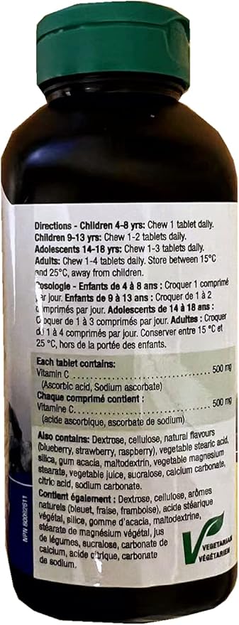 Vitamin C- Wild Blueberry- 500 Mg
