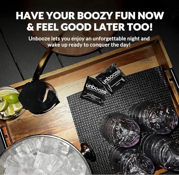 Unbooze - Post-Party Capsules - Feel Better After Drinking - Supplement: Vitamins, Herbs, Minerals, & Adaptogens - Better-for-You Way to Booze - Made for Smooth Mornings - After Last Drink (5 Pack)