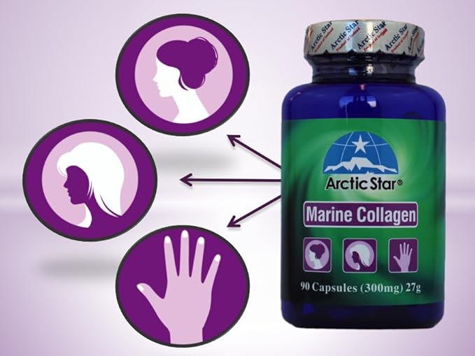 Arctic Star Marine Collagen-Vital Proteins Marine Collagen Peptides Supplement Pills for Healthy Skin Hair Nail - Hydrolyzed Collagen from Iceland - Joint Pain & Immune System Booster 90 Capsules
