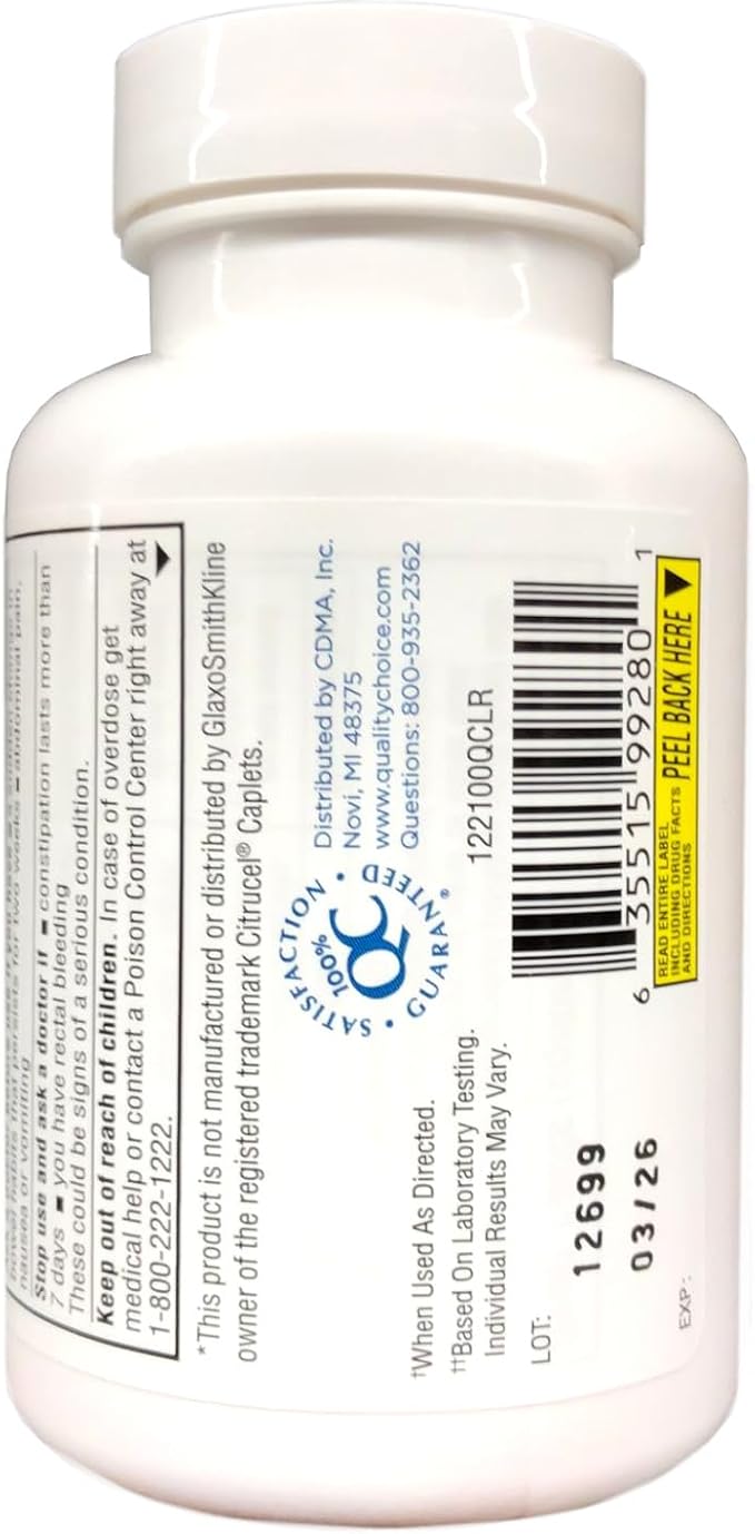 Quality Choice Fiber Therapy Caplets 100 Ct