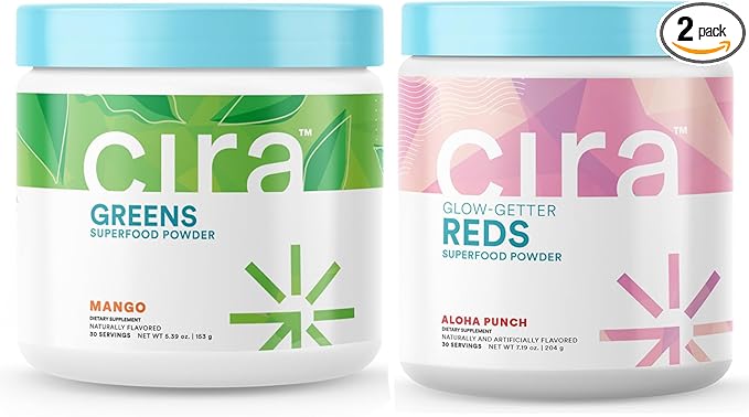 Cira Nutrition Mango Greens & Aloha Punch Reds Superfood Powder Bundle