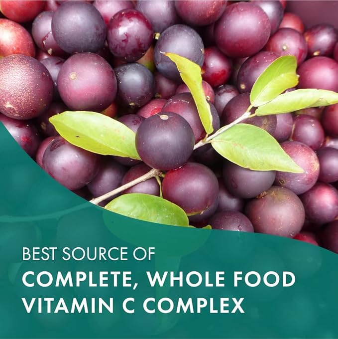 PURE ESSENCE LABS Whole-C Whole Food Vitamin C - Best Immune Support - Organic & Nature Vitamins - Immunity Booster & Dietary Supplements (30 Tablets)