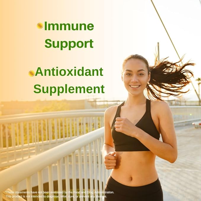 Vitamin E as dl-Tocopheryl Acetate and d-Alpha-Tocopherol Plus Selenium, Antioxidant Supplement, Immune Support, Supports Healthy Skin, Gluten-Free, Non-GMO, 90 softgels Made in USA