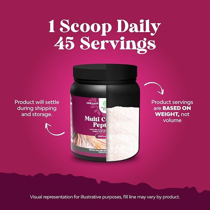 Bundle of Multi Collagen Protein Powder for Women and Men - Hair Skin and Nails Vitamins and Vitamin B Complex Adult Multivitamin for Immune Support Mood Boost and Memory Supplement for Brain Support